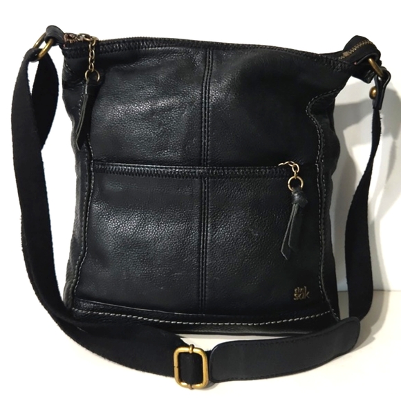 The Sak Iris Black Premium Artisanal Leather Crossbody Bag Purse - Picture 13 of 13